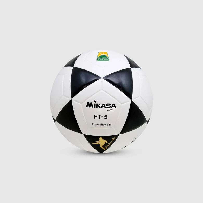 Bola Oficial de Futevôlei Mikasa FT-5 - Branca e Preta