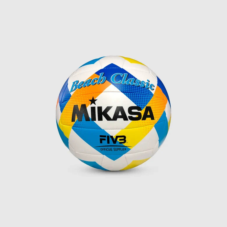 Bola de Vôlei de Praia Mikasa BV543-Y Branco, Amarelo e Azul