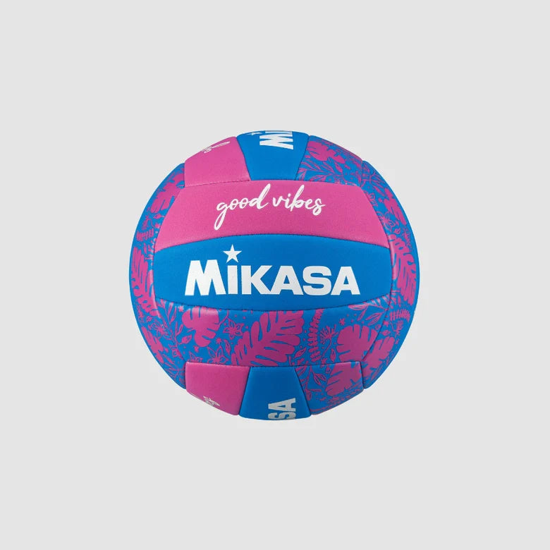Bola de Vôlei de Praia Good Vibes Azul e Rosa Mikasa