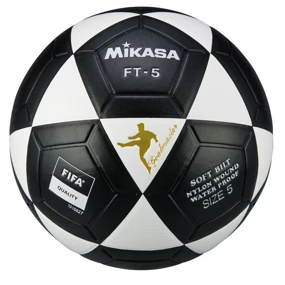 Bola Oficial de Futevôlei Mikasa FT-5 Preta e Branca